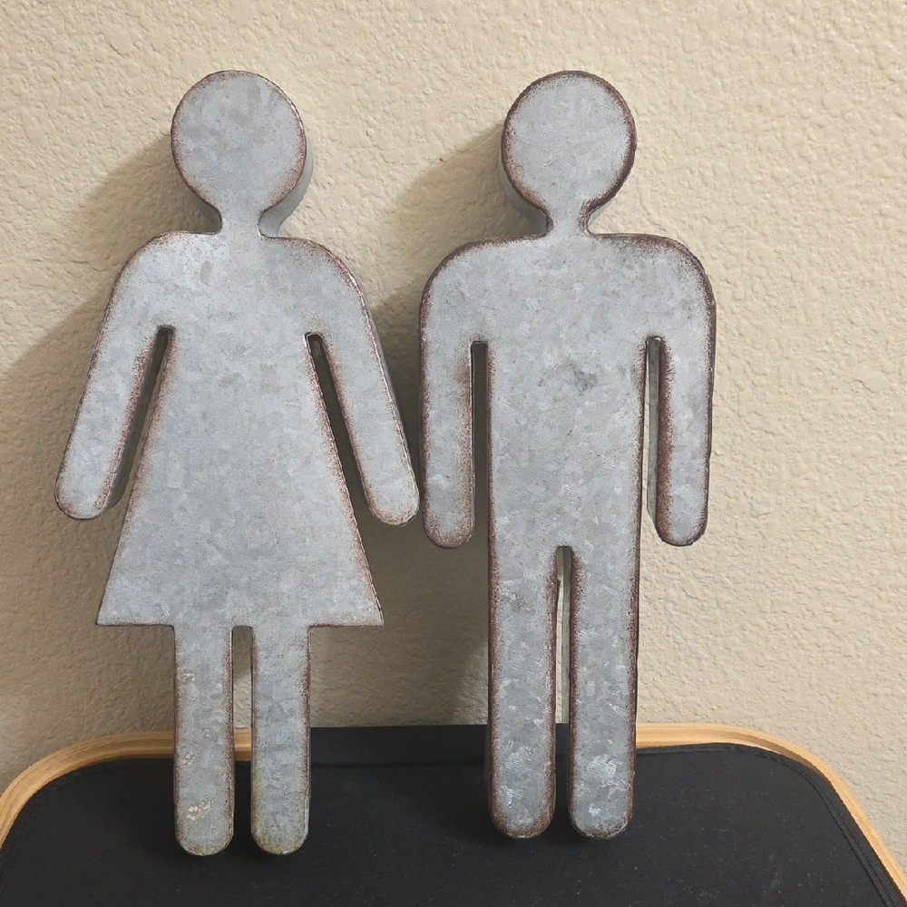 Metal Couple Silhouette Set